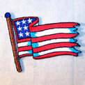 FLYING USA FLAG PATCHS