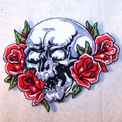 SKULL WITH ROSES PATCH'S