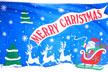 MERRY XMAS SANTA DEER 3 X 5 FLAGS