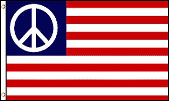 AMERICAN PEACE SIGN 3 X 5 FLAGS