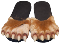 HAIRY WEREWOLF BIG FOOT SANDALS FEET - CLOSEOUT $ 3.50 EA