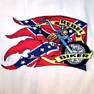 JUMBO BACK REBEL BIKER 9 IINCH PATCH -* CLOSEOUT $ 4.95 EA