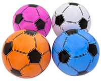 ASSTORED COLORS 16 INCH INFLATABLE SOCCER BALLS