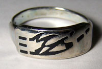 NATIVE  DESIGN SILVER BIKER RING - CLOSEOUT 2.95 EA