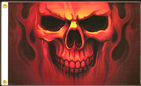 GHOST SKULL DELUXE 3' X 5' FLAG *- CLOSEOUT NOW $ 5 EA