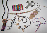 ALL KINDS OF ASSORTED JEWELRY / KEYCHIANS / BRACELETS / EARRINGS