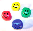 FOOT SACK  BALLS WITH SMILE FACE -*CLOSEOUT NOW ONLY 25 CENTS EA