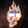 OPEN HEAD SKULL DICE CLOTH 45 IN WALL TAPESTRY -* CLOSEOUT $2.50