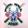 POOL HALL JUNKIE EMBROIDERED BIKER PATCH
