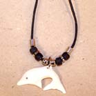 BONE DOLPHIN ROPE NECKLACE
