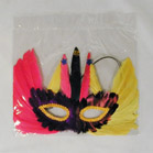 FEATHER PARTY MASKS MASQUERADE  MARDI * CLOSEOUT * NOW .50 CENTS