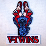 V TWINS EMBROIDERED BIKER STYLE PATCH