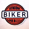 GENUINE BIKER 3 1/2 INCH EMBROIDERED PATCH