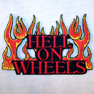 HELL ON WHEELS FLAME EMBROIDERED BIKER STYLE PATCH