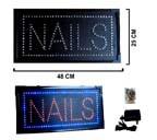LARGE LIGHT UP LED NAILS SIGN --* CLOSEOUT NOW ONLY $ 15.00