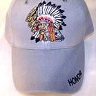 HERITAGE ISTORY HONOR INDIAN BASEBALL HAT -* CLOSEOUT 1.95 EA