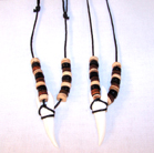 LG BONE SHARK TOOTH NECKLACES *- CLOSEOUT NOW 75 CENTS EA