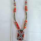 REBEL / CONFEDERATER FLAG FIMO 18 INCH NECKLACE - CLOSEOUT $ 1 EA