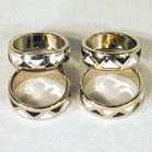 BLACK AND WHITE BAND RINGS *- CLOSEOUT $ 1 EACH