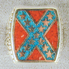 REBEL / CONFEDERATE STARS & BARS FLAG RINGS- CLOSEOUT 3.95 EA