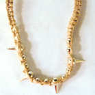 HEMP NECKLACES WITH METAL SPIKES - CLOSEOUT NOW $1 EA