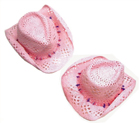 PINK COLOR WOVEN COWBOY HATS *- CLOSEOUT NOW $ 5 EA