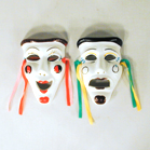 HAPPY AND SAD CERAMIC MASKS-* CLOSEOUT NOW ONLY 2.00 EA
