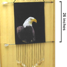 Defective  WALL BANNER EAGLE HEAD W ARROW & FEATHER BANNER - sale