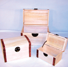 THREE PIECE WOODEN TRESURE CHEST -* CLOSEOUT NOW ONLY $ 10 EA