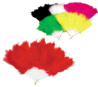 LARGE 8 INCH FLUFFY FEATHER HAND FANS *- CLOSEOUT NOW $1 EA