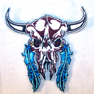 COW SKULL /FEATHERS PATCH'S