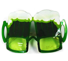 GREEN BEER PARTY GLASSES *- CLOSEOUT $ 1 EA