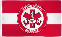 REGISTERED NURSE WHITE LINE 3 X 5 FLAG