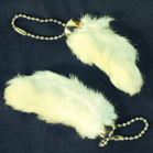 NATURAL COLOR RABBIT FOOT KEYCHAIN'S