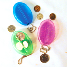 COIN PURSE GLITTER KEY CHAINS * CLOSEOUT * NOW ONLY 0.25 CENTS EA