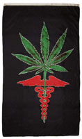 POT LEAF MEDICAL 3 X 5 FLAG