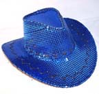 BLUE SEQUIN COWBOY HAT