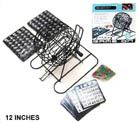 PROFESSIONAL 12 INCH CAGE JUMBO BINGO GAME SET * CLOSEOUT $25