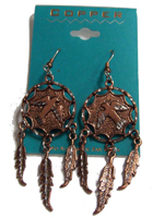 PURE COPPER  EAGLE EARRINGS