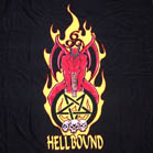 HELLBOUND COLORED 45 INCH WALL BANNER -* CLOSEOUT ONLY $ 1.95 EA