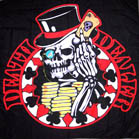 DEATH DEALER COLORED CLOTH 45IN WALL BANNER -* CLOSEOUT $ 1.95 EA