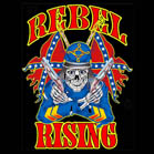 REBEL RISING COLORED 45 IN WALL BANNER -* CLOSEOUT ONLY $ 1.95 EA