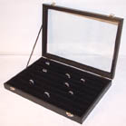 ENCLOSED RING TRAY WITH PAD *- CLOSEOUT NOW $10 EA