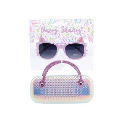 Pink Dazey Shades Tween Cat Shape Fashion Sunglasses with Case