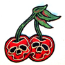 SKULL CHERRIE'S 3 1/2 INCH PATCH - CLOSEOUT $ 1.25 EACH