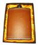 BROWN LEATHER WRAPPED FLASK *- CLOSEOUT NOW $ 4.50 EA