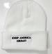 KNITTED EMBROIDERED TRUMP KEEP AMERICA GREAT BEANIE CAP WHITE