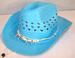 BLUE WOVEN COWBOY HAT WITH BEAR CLAW BAND *- CLOSEOUT $ 2.50 EA