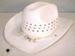 WHITE WOVEN COWBOY HAT WITH BEAR CLAW BAND *- CLOSEOUT $2.50 EA