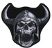 VIKING SKULL 3 X 3.5 INCH EMBROIDERED PATCH (sold by the piece )